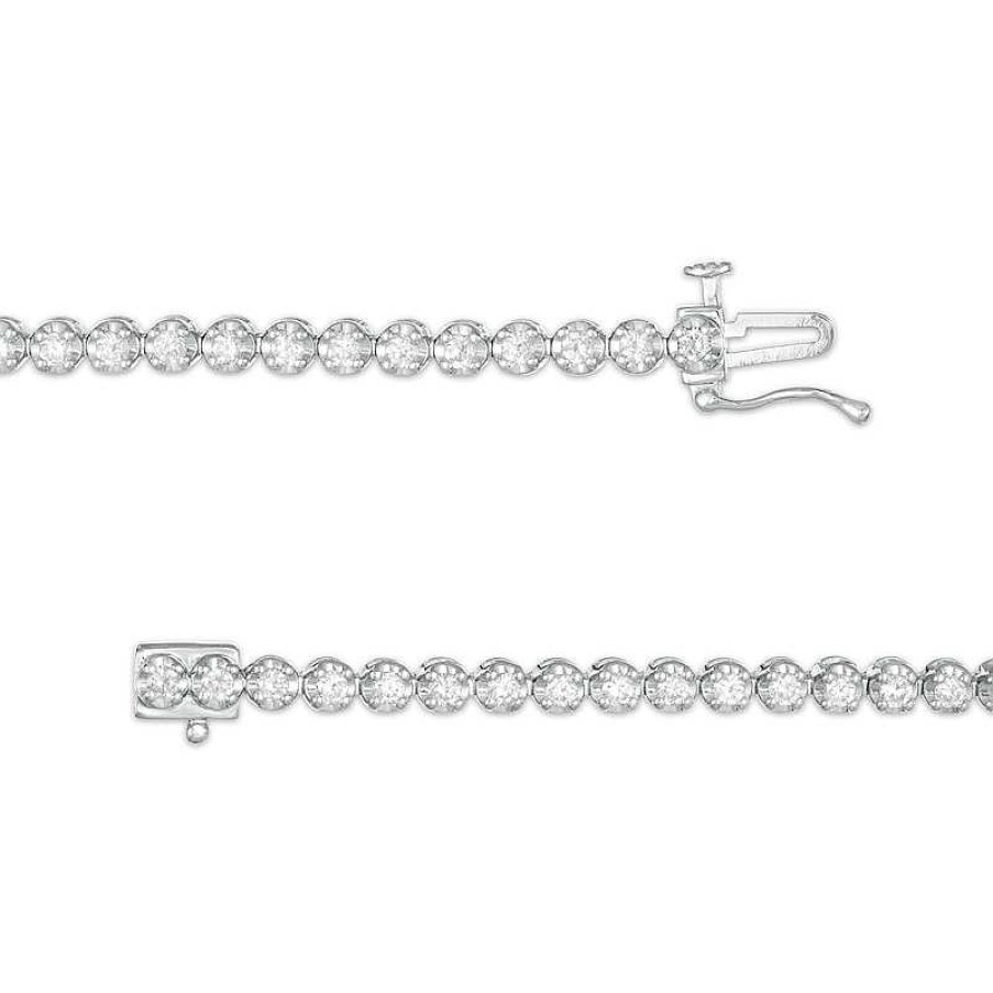 Bracelets Zales | Marilyn Monroe™ Collection 2 Ct. T.W. Diamond Tennis Bracelet In 10K White Gold