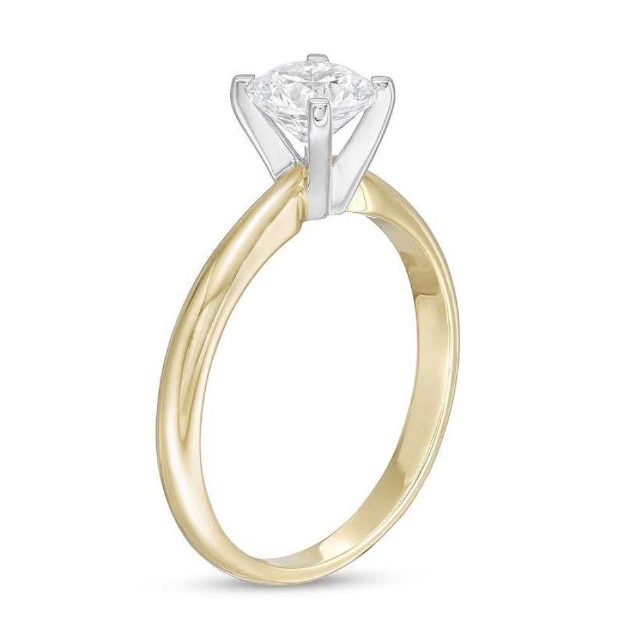 Rings Zales | 1 Ct. T.W. Certified Diamond Solitaire Engagement Ring In 14K Gold (I/I2)