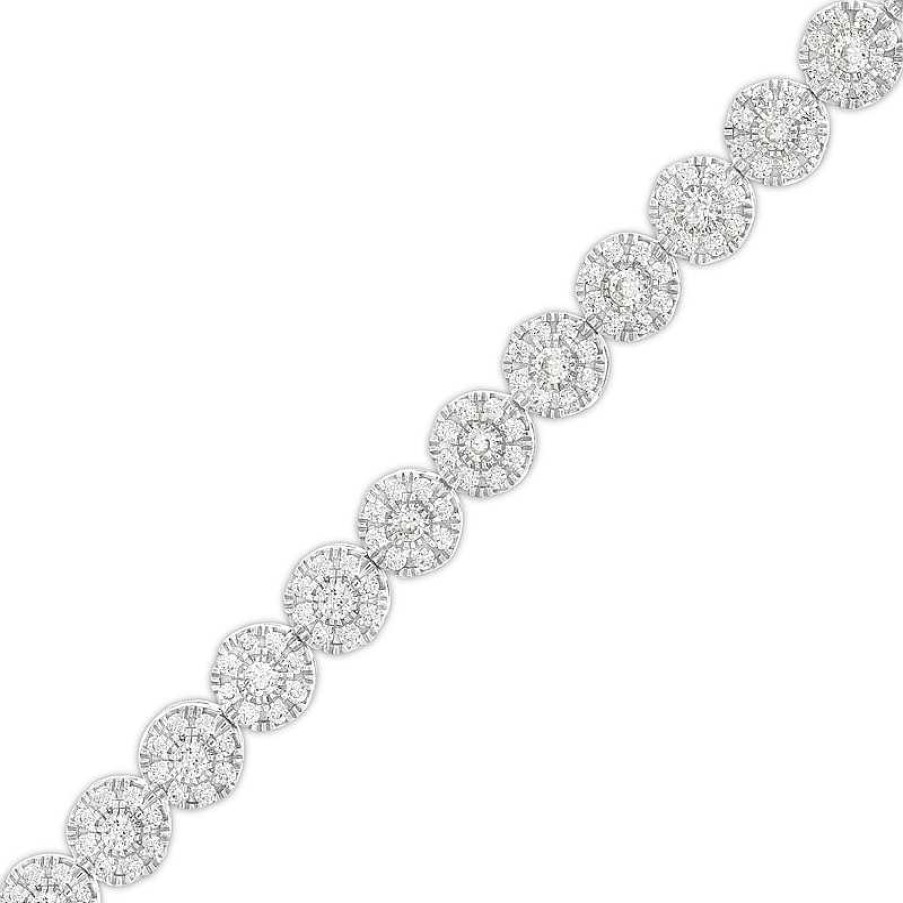 Bracelets Zales | 3 Ct. T.W. Multi-Diamond Line Bracelet In 10K White Gold