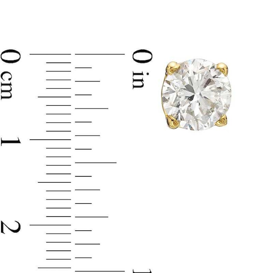 Earrings Zales | 1/2 Ct. T.W. Diamond Solitaire Stud Earrings In 10K Gold (I/Si2)