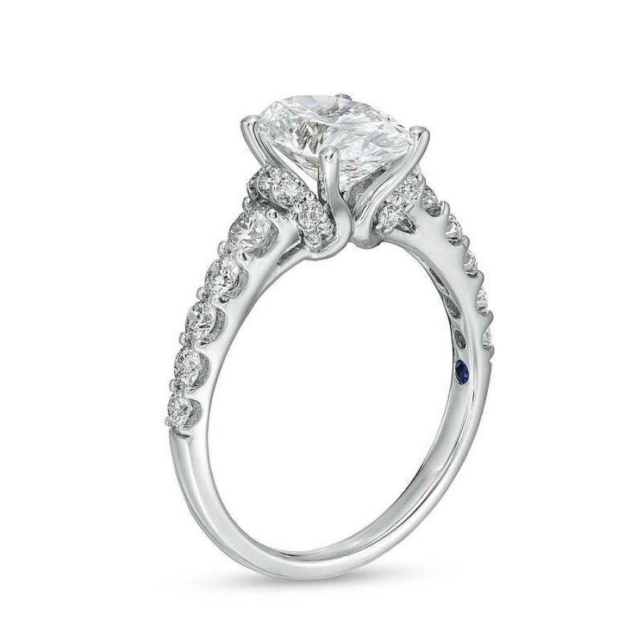 Rings Zales | True Lab-Created Diamonds By Vera Wang Love 2-3/4 Ct. T.W. Collar Engagement Ring In 14K White Gold (F/Vs2)