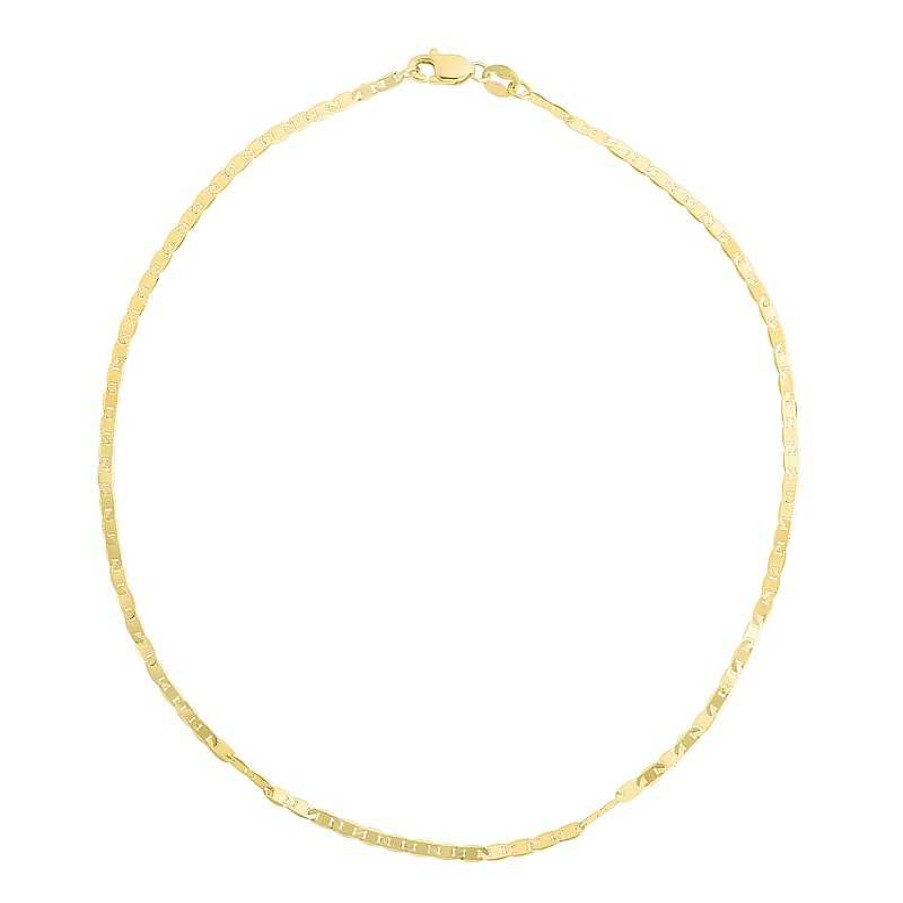 Bracelets Zales | 1.2Mm Mariner Chain Bracelet In Hollow 10K Gold - 7.0"