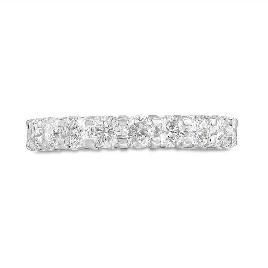 Rings Zales | 1 Ct. T.W. Certified Lab-Created Diamond Eleven Stone Anniversary Band In 14K White Gold (F/Vs2)