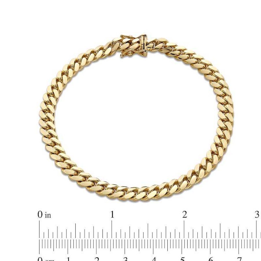 Bracelets Zales | 5.94Mm Cuban Curb Chain Bracelet In Solid 10K Gold - 8.5"