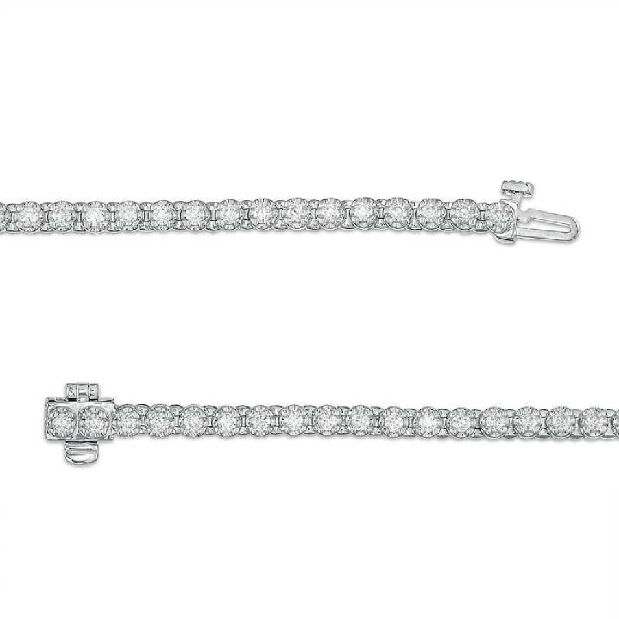 Bracelets Zales | 2 Ct. T.W. Diamond Tennis Bracelet In 10K White Gold