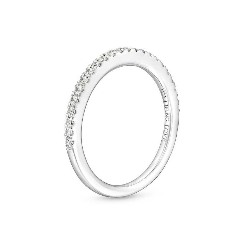 Rings Zales | Vera Wang Love Collection 1/4 Ct. T.W. Diamond Anniversary Band In 14K White Gold