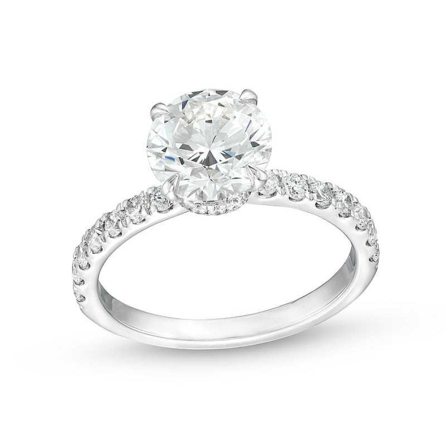 Rings Zales | 2-1/2 Ct. T.W. Certified Lab-Created Diamond Engagement Ring In 14K White Gold (H/Si2)