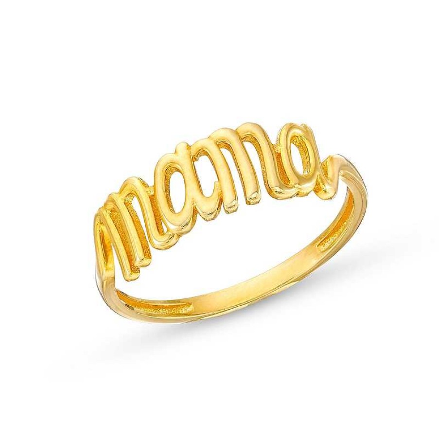 Rings Zales | Cursive "Mama" Ring In 10K Gold