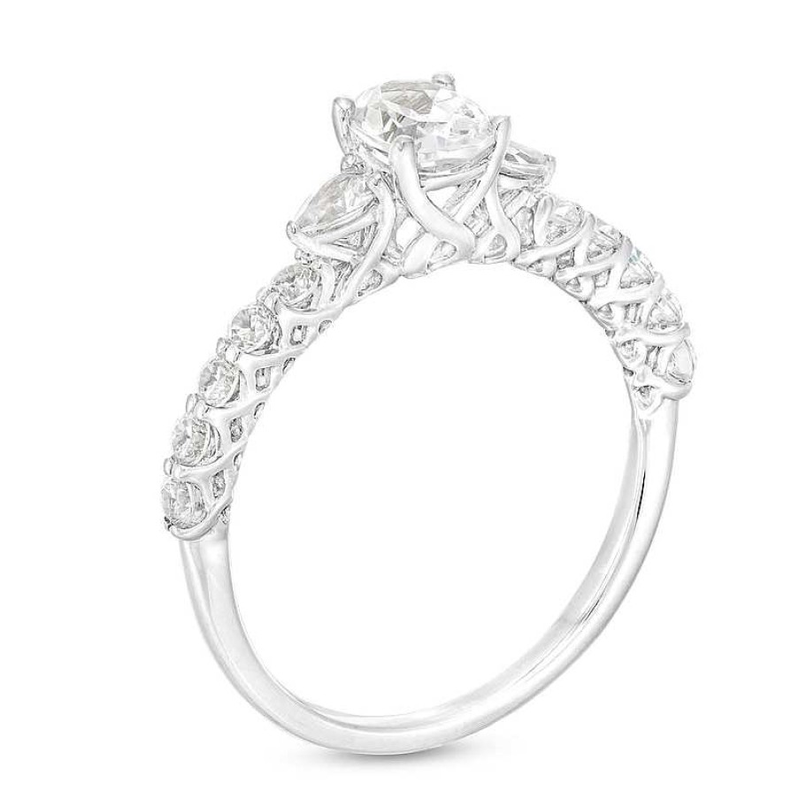 Rings Zales | 1 Ct. T.W. Oval Diamond Engagement Ring In 14K White Gold