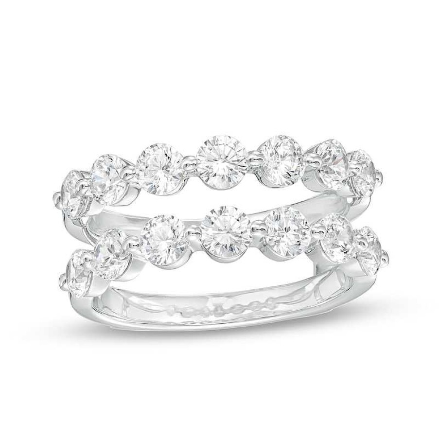 Rings Zales | 2 Ct. T.W. Certified Lab-Created Diamond Solitaire Enhancer In 14K White Gold (F/Vs2)