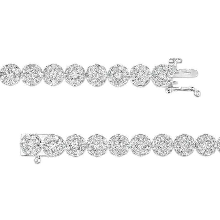 Bracelets Zales | 5 Ct. T.W. Multi-Diamond Line Bracelet In 10K White Gold