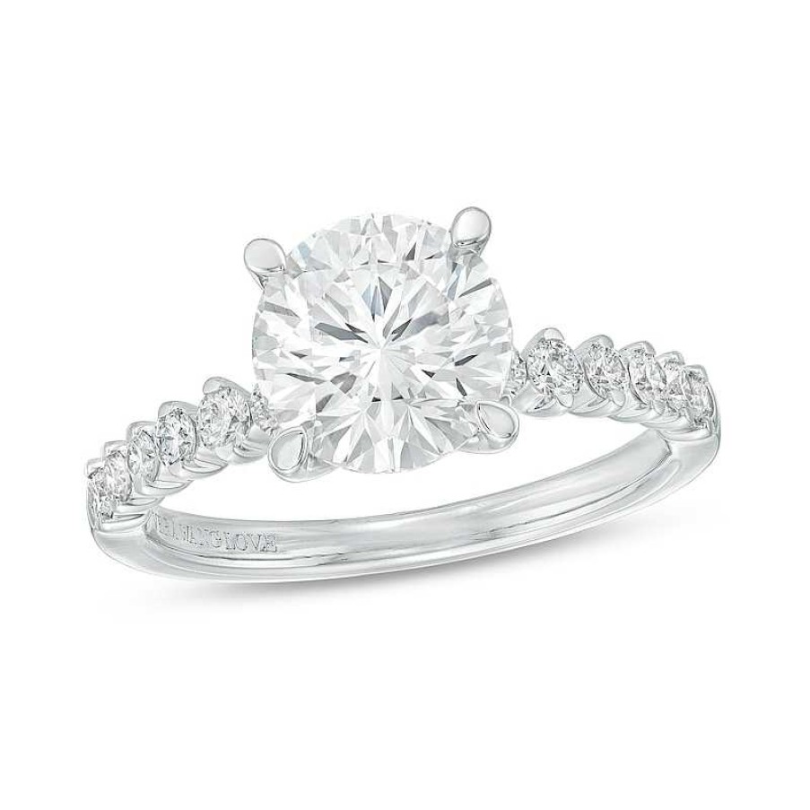 Rings Zales | True Lab-Created Diamonds By Vera Wang Love 2-1/4 Ct. T.W. Engagement Ring In 14K White Gold (F/Vs2)