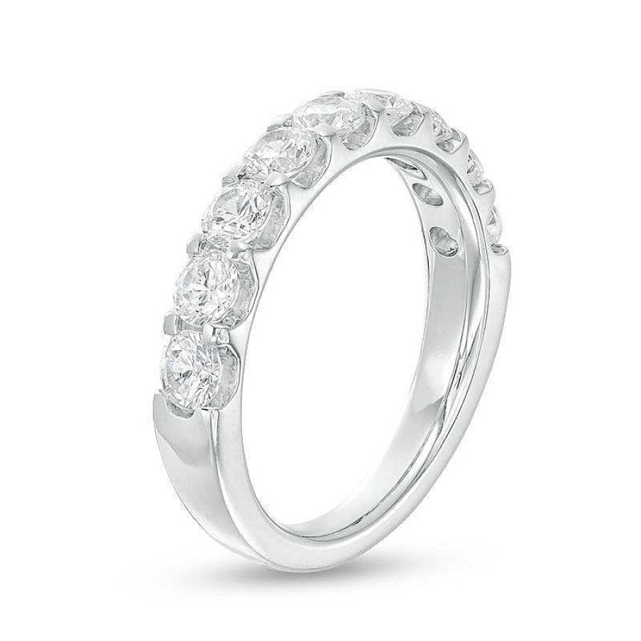 Rings Zales | 1-1/2 Ct. T.W. Certified Diamond Nine Stone Band In 14K White Gold (I/Si2)