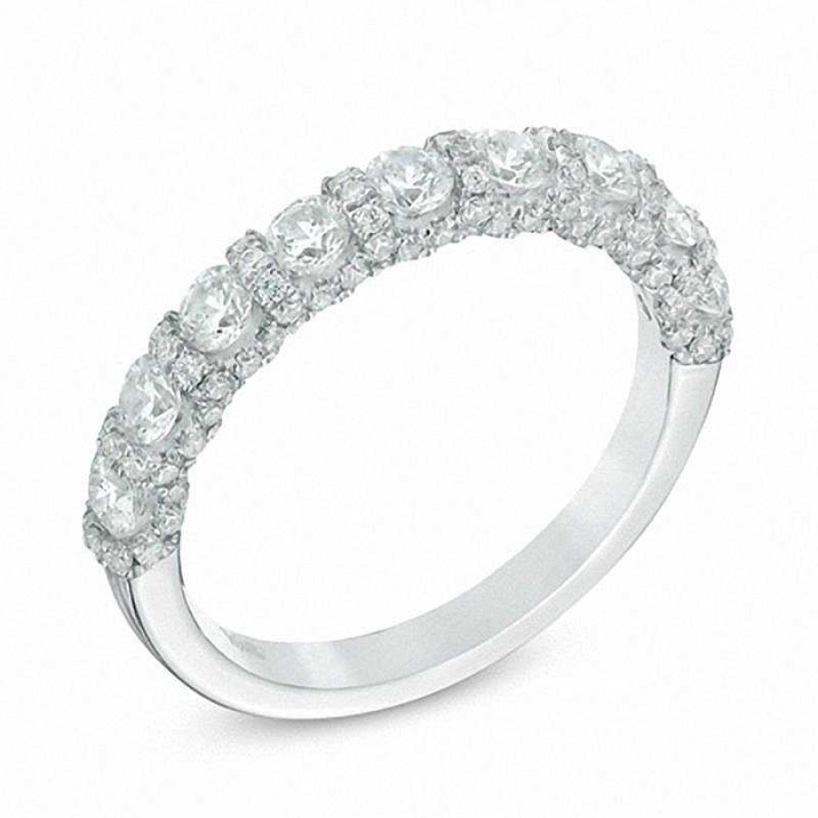 Rings Zales | Vera Wang Love Collection 1-1/5 Ct. T.W. Diamond Band In 14K White Gold