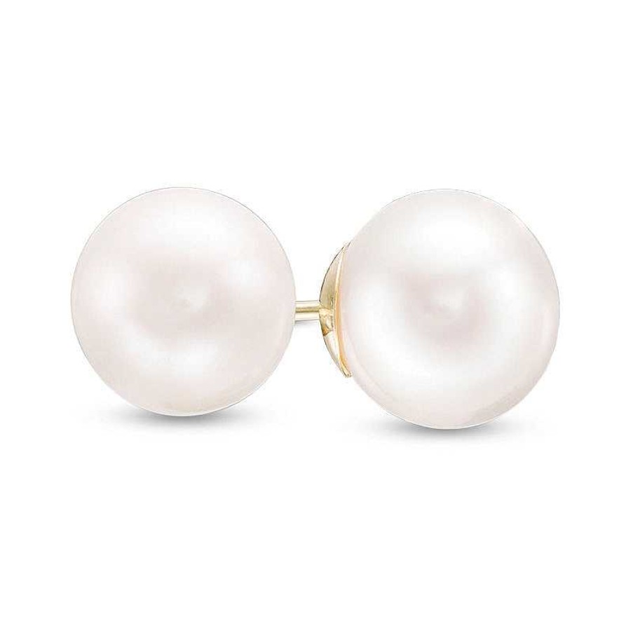 Earrings Zales | Imperial® 9.0-9.5Mm Cultured Freshwater Pearl Stud Earrings In 14K Gold