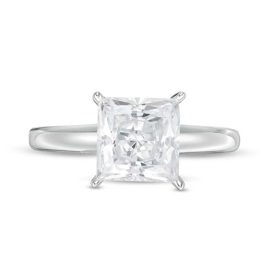 Rings Zales | 2 Ct. T.W. Certified Princess-Cut Diamond Solitaire Engagement Ring In 14K White Gold (I/I1)