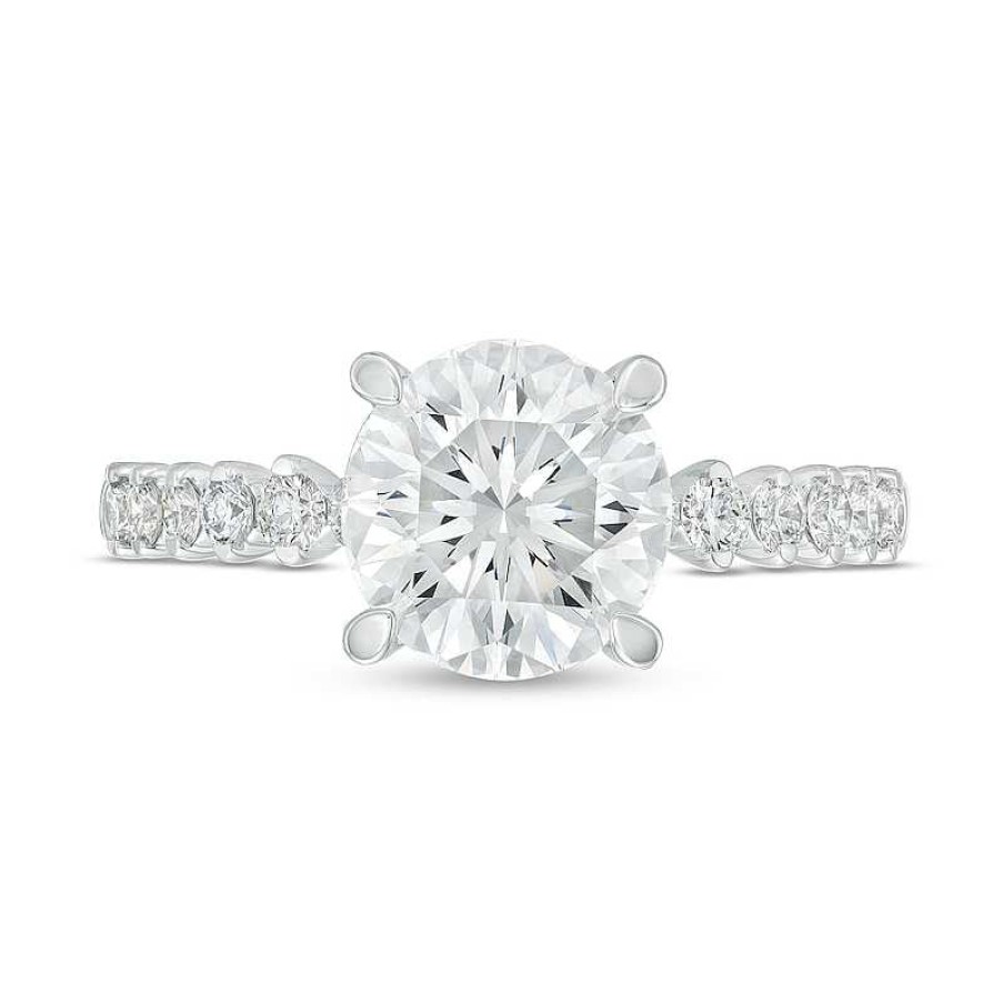 Rings Zales | True Lab-Created Diamonds By Vera Wang Love 2-1/4 Ct. T.W. Engagement Ring In 14K White Gold (F/Vs2)