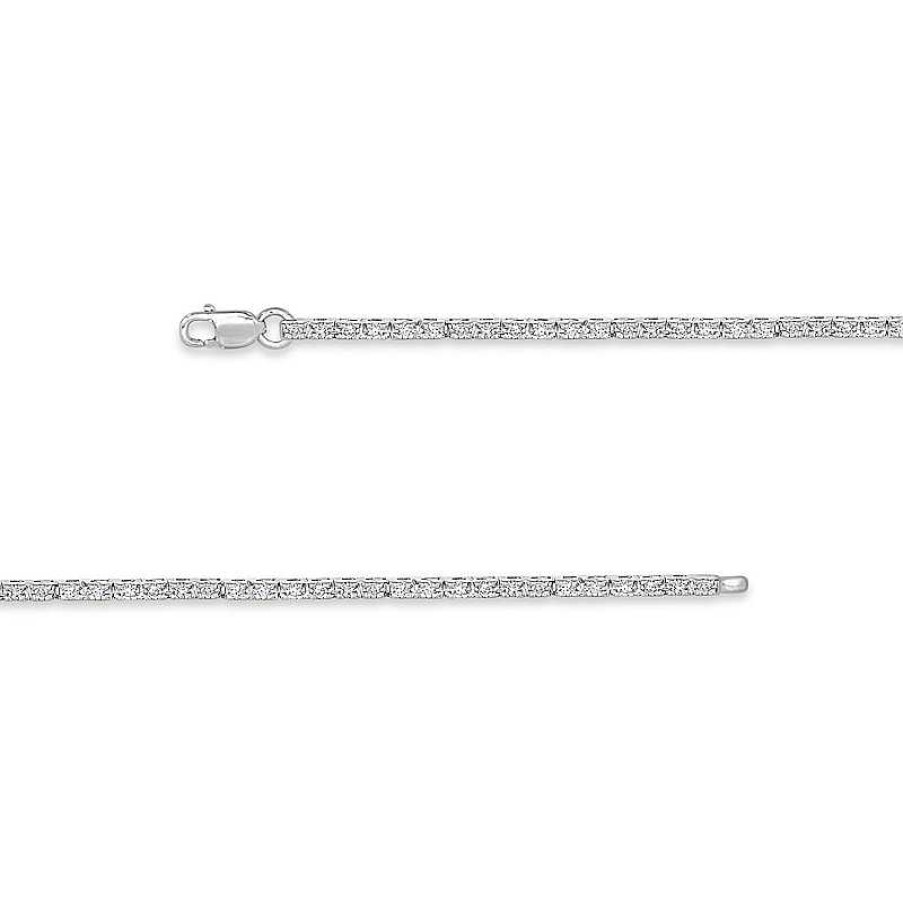 Bracelets Zales | 1/2 Ct. T.W. Diamond Tennis-Style Bar Bracelet In 10K White Gold