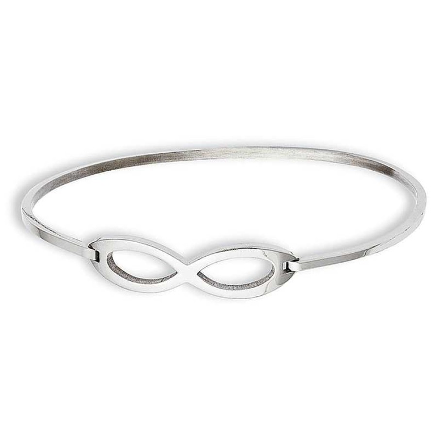 Bracelets Zales | Slip-On Infinity Bangle In Stainless Steel - 8.0"