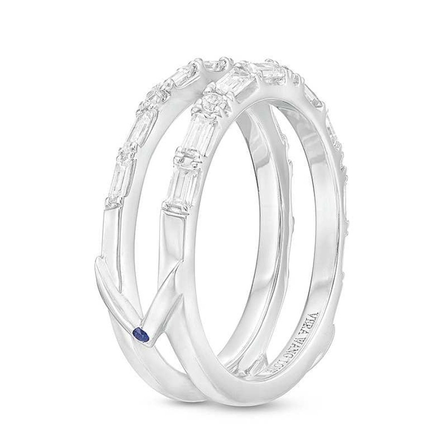 Rings Zales | Previously Owned - Vera Wang Love Collection 1/2 Ct. T.W. Diamond Solitaire Enhancer In 14K White Gold