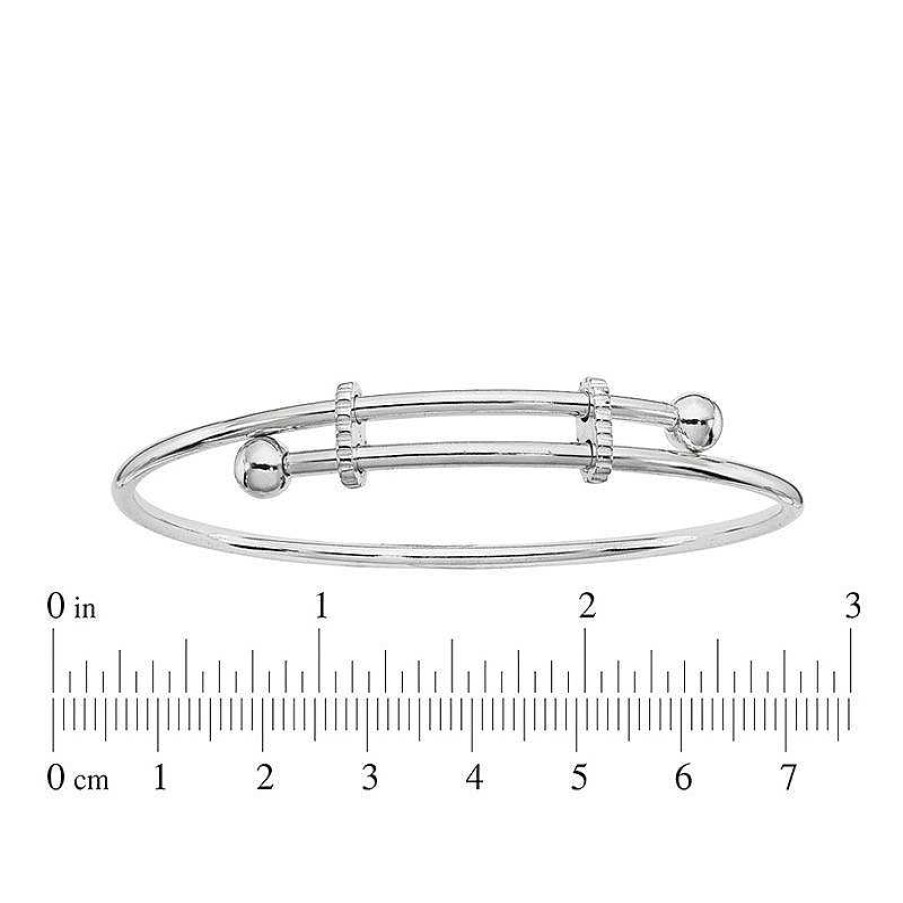 Bracelets Zales | Adjustable Bypass Bangle In Sterling Silver - 10"