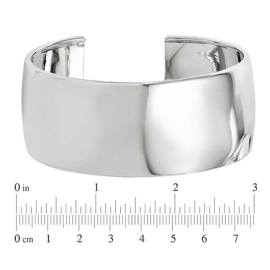 Bracelets Zales | 28.25Mm Polished Cuff In Sterling Silver