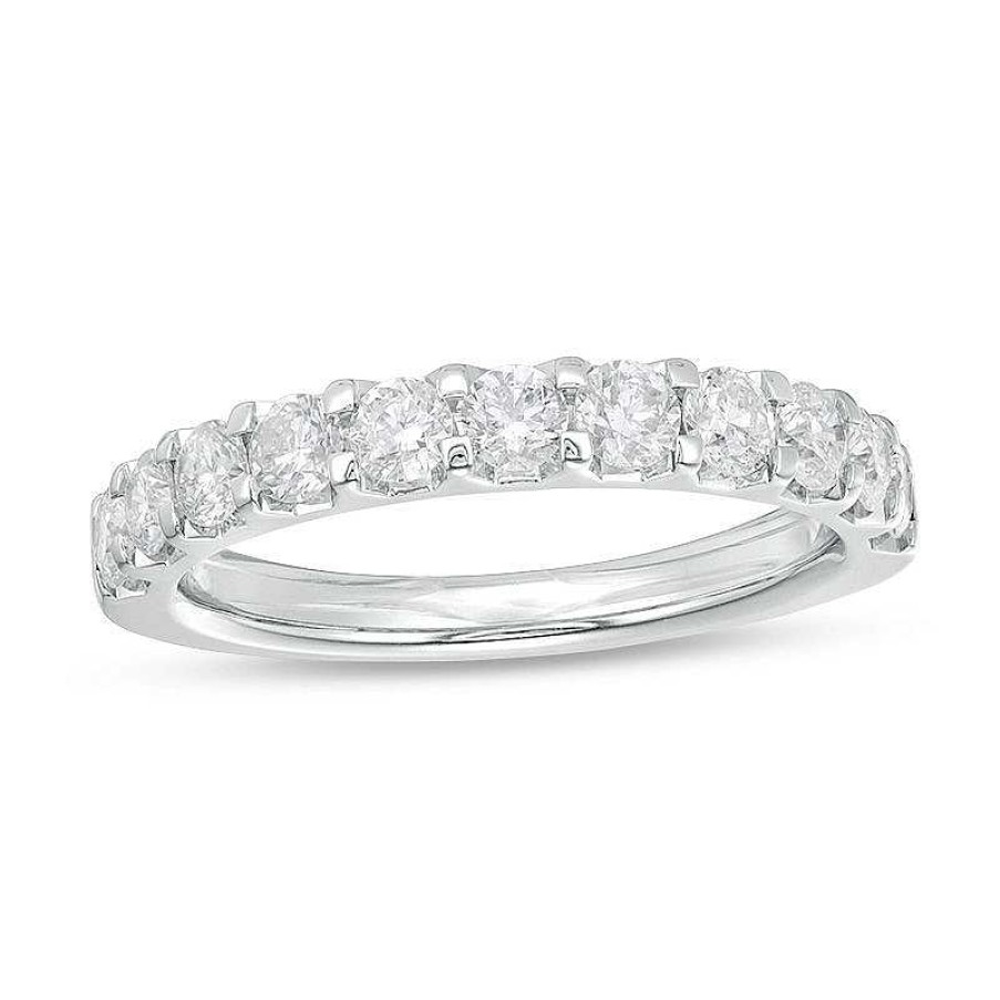 Rings Zales | 1 Ct. T.W. Certified Diamond Band In 14K White Gold (I/Si2)