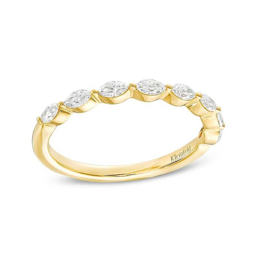 Rings Zales | Kleinfeld® X Zales 1/2 Ct. T.W. Certified Marquise Lab-Created Diamond Eight Stone Anniversary Band In 18K Gold (F/Vs2)