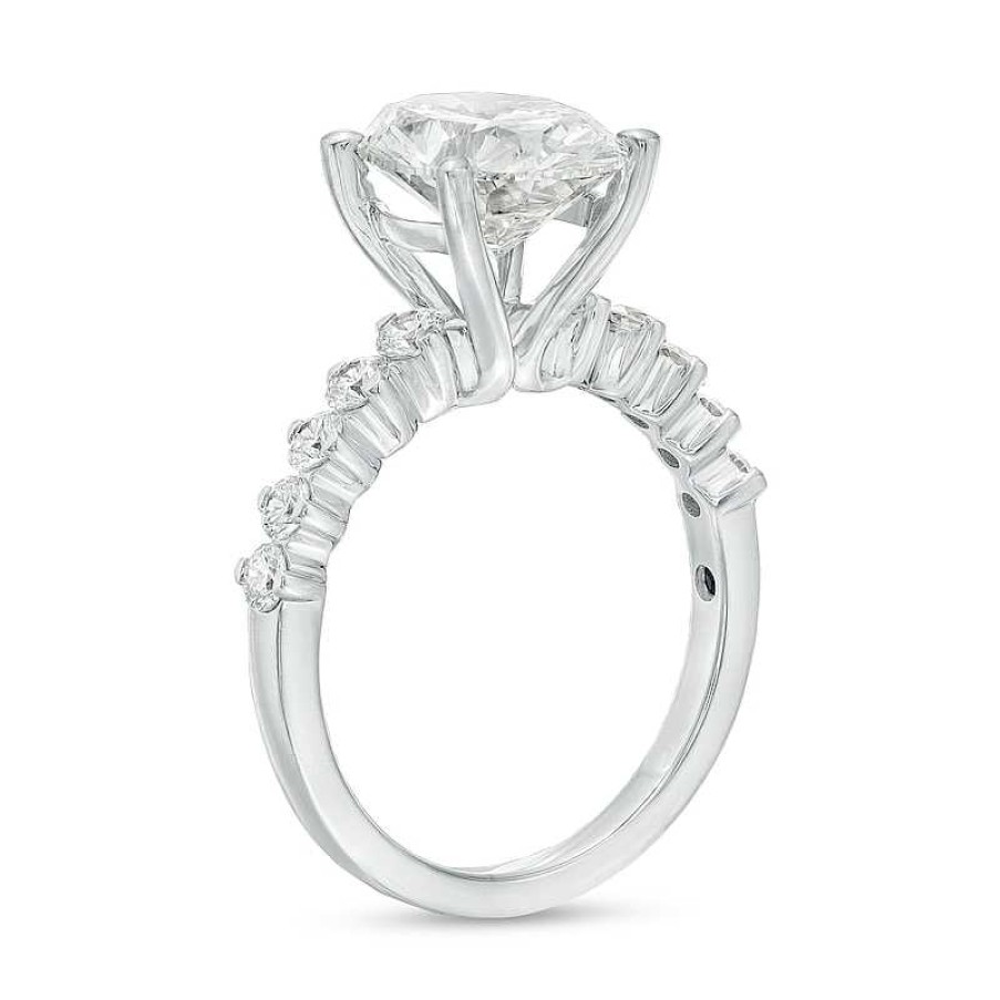 Rings Zales | True Lab-Created Diamonds By Vera Wang Love 3-1/2 Ct. T.W. Oval-Shaped Engagement Ring In 14K White Gold (F/Vs2)