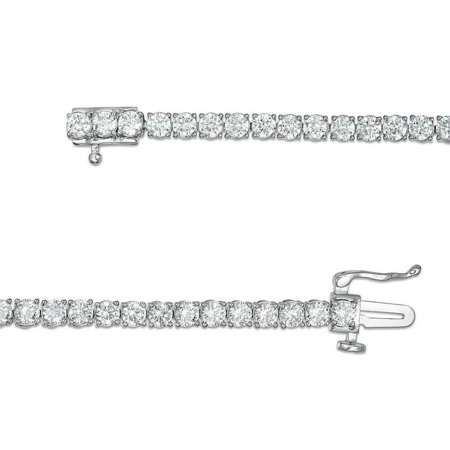 Bracelets Zales | 5 Ct. T.W. Certified Lab-Created Diamond Tennis Bracelet In 14K White Gold (F/Si2) - 7.25"