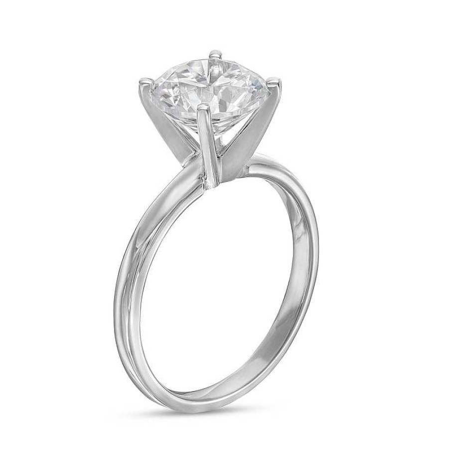 Rings Zales | 3 Ct. Certified Diamond Solitaire Engagement Ring In 14K White Gold (I/I2)