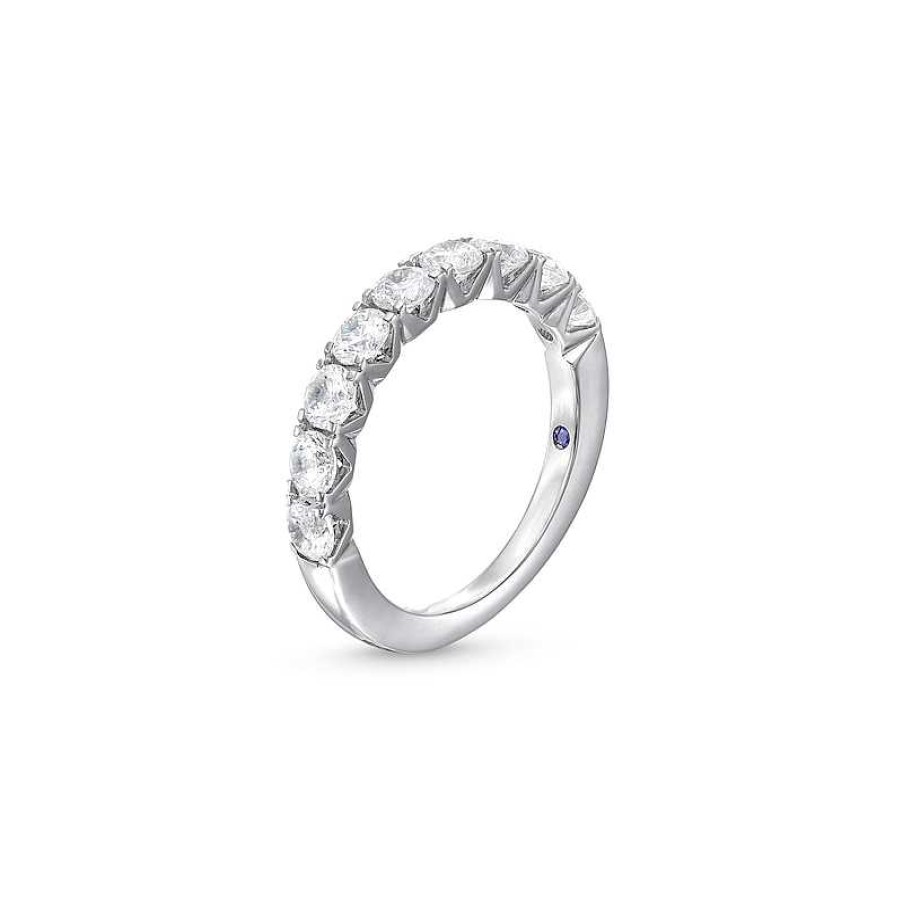 Rings Zales | Vera Wang Love Collection 1-1/2 Ct. T.W. Certified Diamond Nine Stone Band In 14K White Gold (I/Si2)