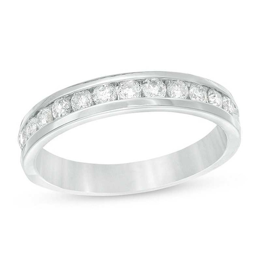 Rings Zales | 1/2 Ct. T.W. Diamond Channel Band In 14K White Gold