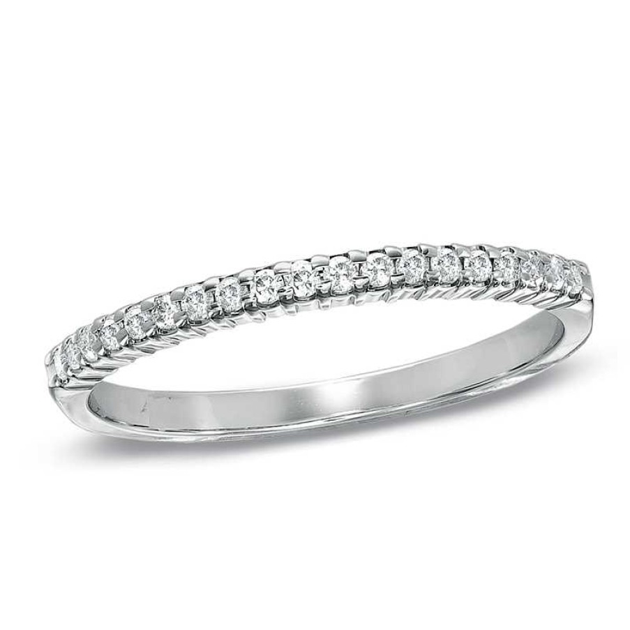 Rings Zales | 1/6 Ct. T.W. Diamond Band In 10K White Gold