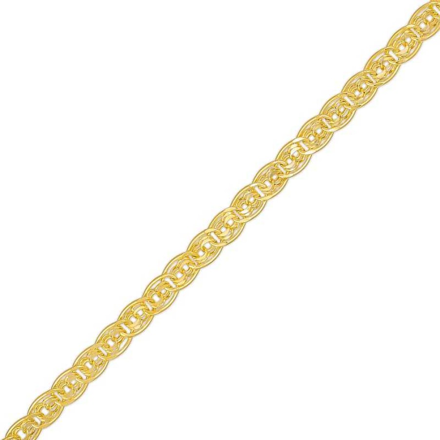 Bracelets Zales | 4.9Mm Layered Oval Link Bracelet In 10K Gold - 7.5"