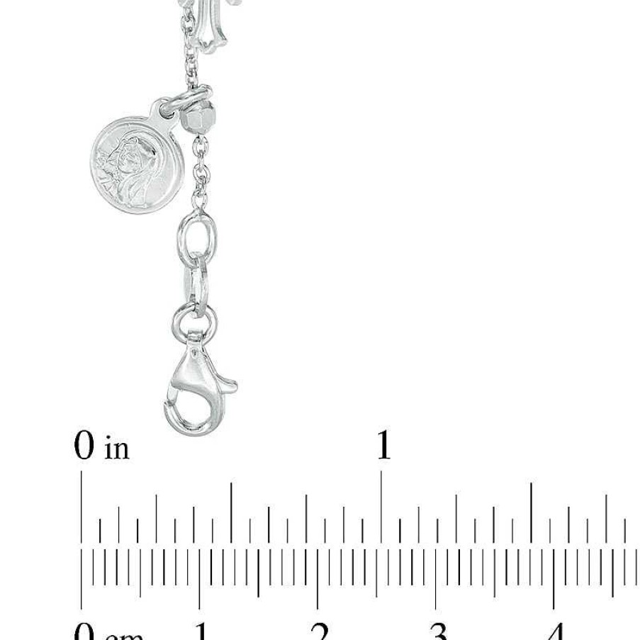 Bracelets Zales | Religious Charms Bracelet In Sterling Silver - 7.25"