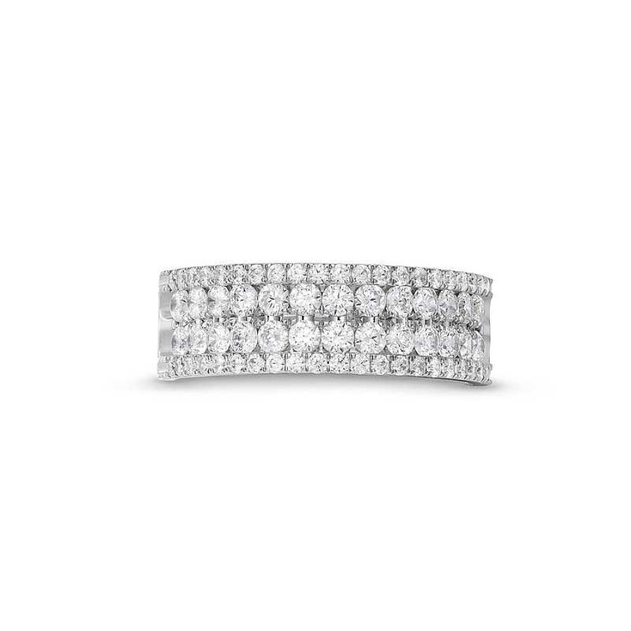 Rings Zales | 1 Ct. T.W. Diamond Edge Double Row Band In 14K White Gold