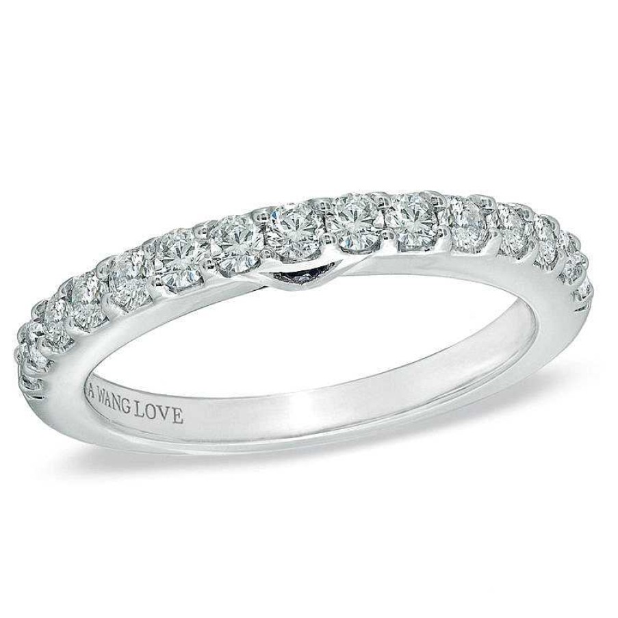 Rings Zales | Vera Wang Love Collection 1/2 Ct. T.W. Diamond Band In 14K White Gold