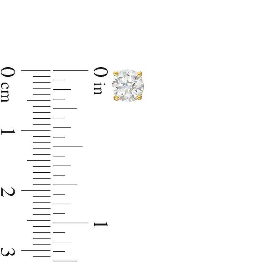 Earrings Zales | 1-1/4 Ct. T.W. Certified Lab-Created Diamond Solitaire Stud Earrings In 14K Gold (I/Si2)