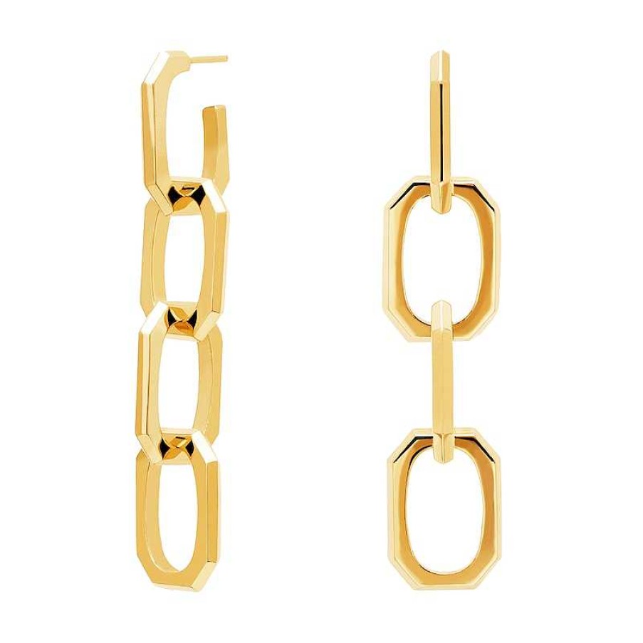 Earrings Zales | Pdpaola™ At Zales Chain Link Drop Earrings In Brass With 18K Gold Plate