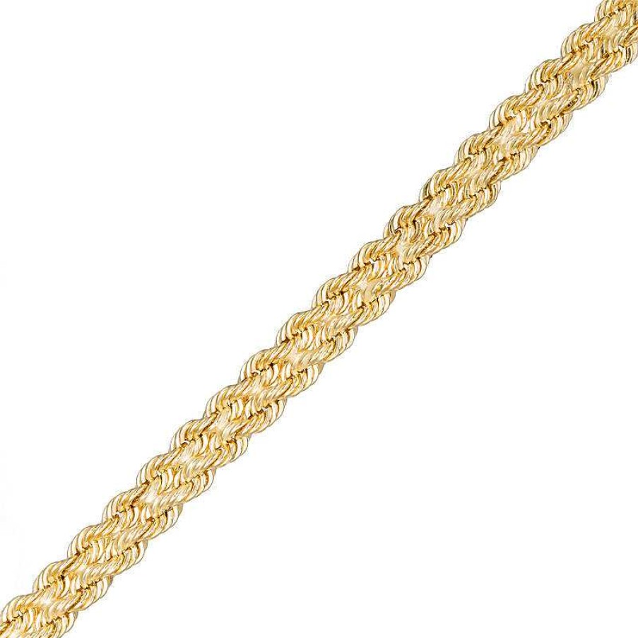 Bracelets Zales | Made In Italy 4.2Mm Double Rope Chain Bracelet In 14K Gold - 7.5"